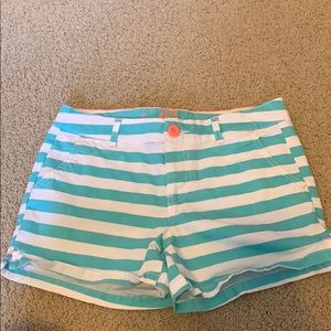 Colorful jean shorts